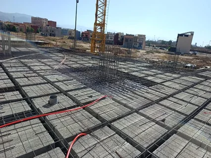 Ferraillage des nervures sur chantier