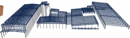 Ensemble de bâtiments industriels
