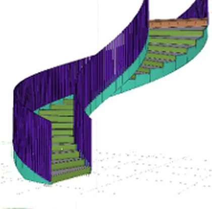 Escalier hélicoïdal métallique