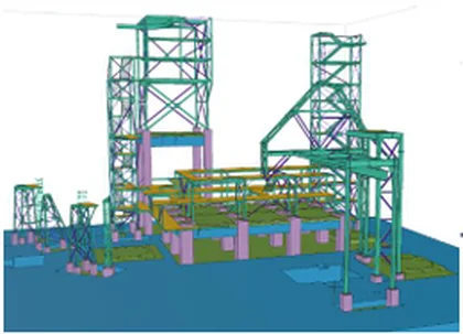 Charpente industrielle pour équipements de process