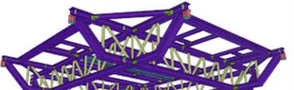 Treillis spatial en étoile